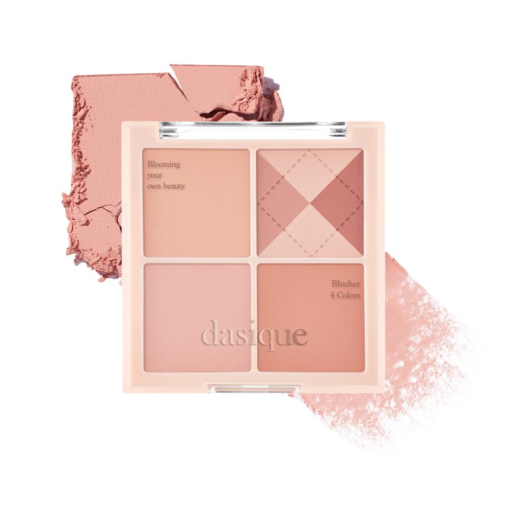 Blending Mood Cheek 04 Beige Knit l Vegan, Cruelty-Free l 4 Blendable Shades in Lightweight, Long-lasting, Smooth Powder