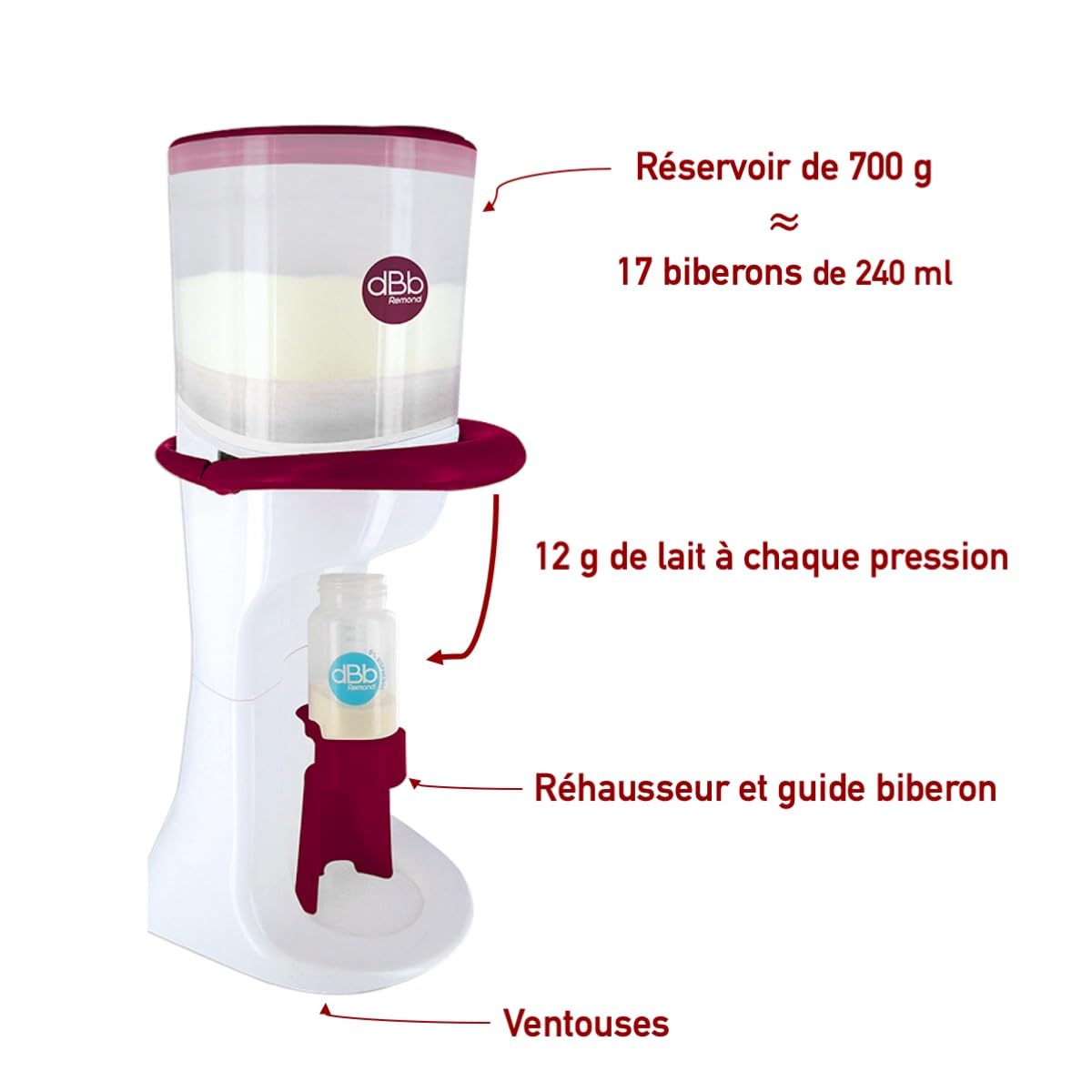 Babytasse DBb Remond - Tasse Bébé Avec Anses, Bec Silicone & Couvercle 280 Ml Dès 4 Mois