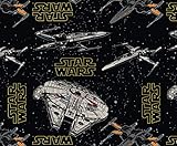 Logotipo de Star Wars en tela negra de Star Wars