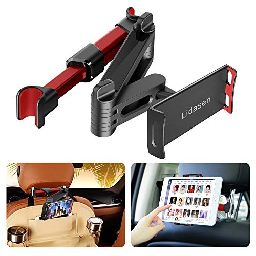 Car Headrest Mount, Universal 360° Rotating Adjustable Car Backseat Mount Tablet Headrest Holder