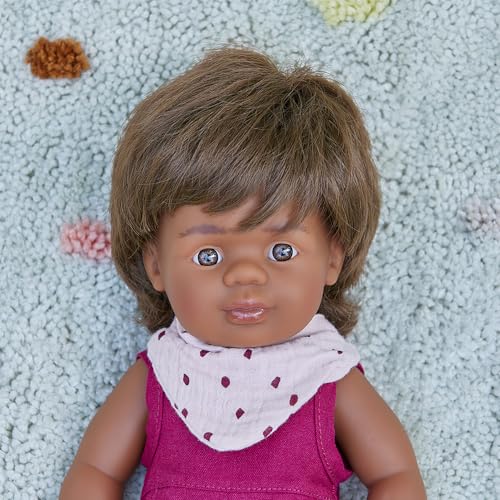 Miniland Baby doll Australian Aboriginal boy 38cm in retail box with underwear (31047), Natural, 15" - Image 3