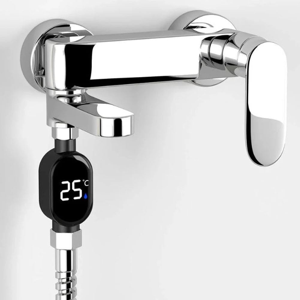 Bath Thermometer Baby Sauna Thermometer , LED Digital Display 0~100℃ Baby Bath Water Thermometer Celsius Fahrenheit Display 360 Rotating Screen For Home Kitchen Bathroom Shower Thermometer Thermometer For Baby - View #4