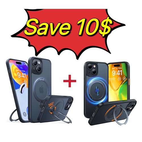 TORRAS 360°Spin Magnetic Stand for iPhone 15 Case