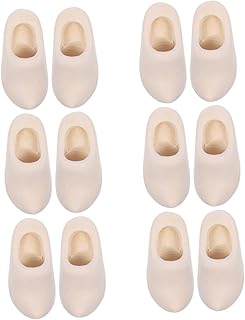 SUPVOX 6 Pairs Miniature Dutch Wooden Shoes Unfinished Dollhouse Clogs for DIY Craft Projects Detailed Blank Wooden Shoes for Doll Accessories and Micro Landscape Decorations