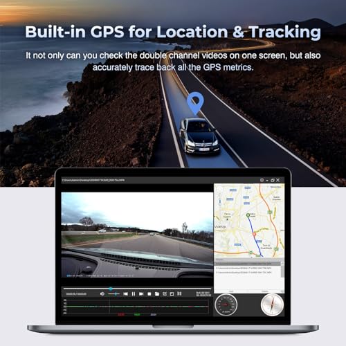 PRUVEEO 12'' Mirror Dash Cam 4 Channel,360 Degree View Rear View Mirror Camera,Dash cam Front and Rear Inside Left Right, IR Night Vision,GPS,Parking Monitor,Free 128GB Card - Image 6