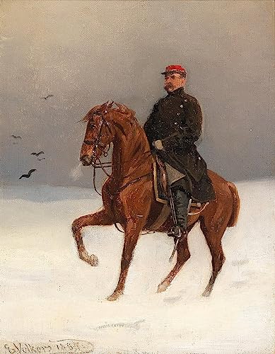 Toile Emil Volkers soldat à cheval affiches d'art netteté haute définition