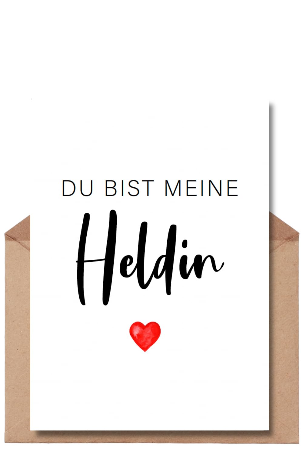 The Life Barn Postkarte mit Umschlag Du bist meine Heldin Dankeskarte Pflegerin und Betreuerin