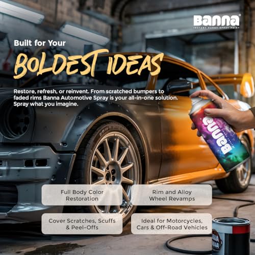 Image of BANNA Sand Drift Grey - Chevrolet Automotive Spray Paint | DIY Acrylic Multipurpose Spray Paint | Quick-Drying, Multi-Surface for Metal, Wood, Plastic, Walls, Automotives, Glossy Finish