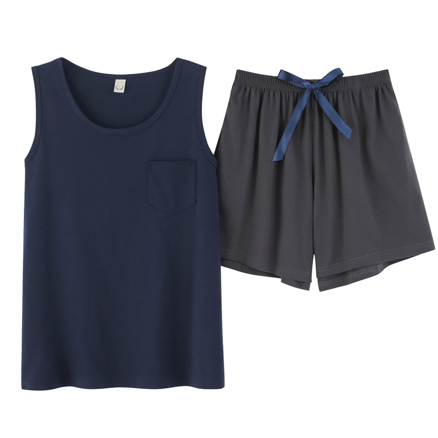 Vopmocld Big Girl's Tank Top and Shorts Cotton Pajama Set Teens Cute Heart Shape Sleepwear Kids Clothes PJS