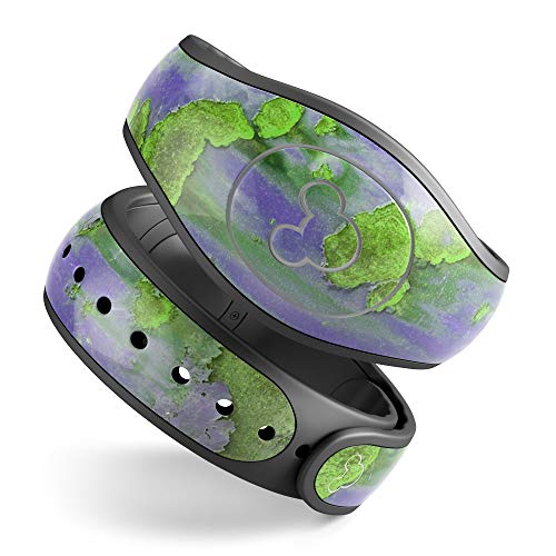 Design Skinz Purple Metal with Lime Green Rust Premium Vinyl Decal Wrap Cover for The Disney MagicBand 1 (Fits MagicBand 1 for Disney Parks)