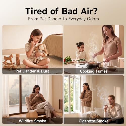 Provirtec Pet Air Purifier for Home with H13 HEPA, 4 Washable Pre-Filters | 2-Year Filter, PM2.5 Auto & Pet Mode, tested Pet Hair, Dander, Odors, Dust, Smoke Reduction, 23 dB Sleep Mode, 1500 sq ft - image 7