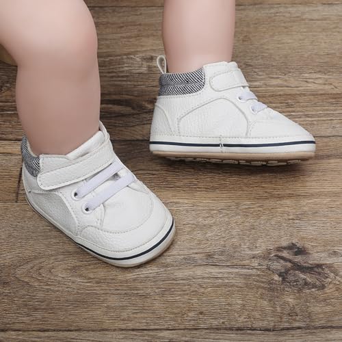 Image of Clowora Baby Boys Girls Shoes Non-Slip Rubber Sole Sneakers Infant First Walking Toddler Crib Shoes Newborn Loafers Flats.