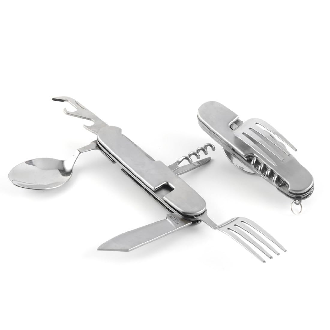Kit de couverts pliables en inox de poche | Bleu - - Yannick