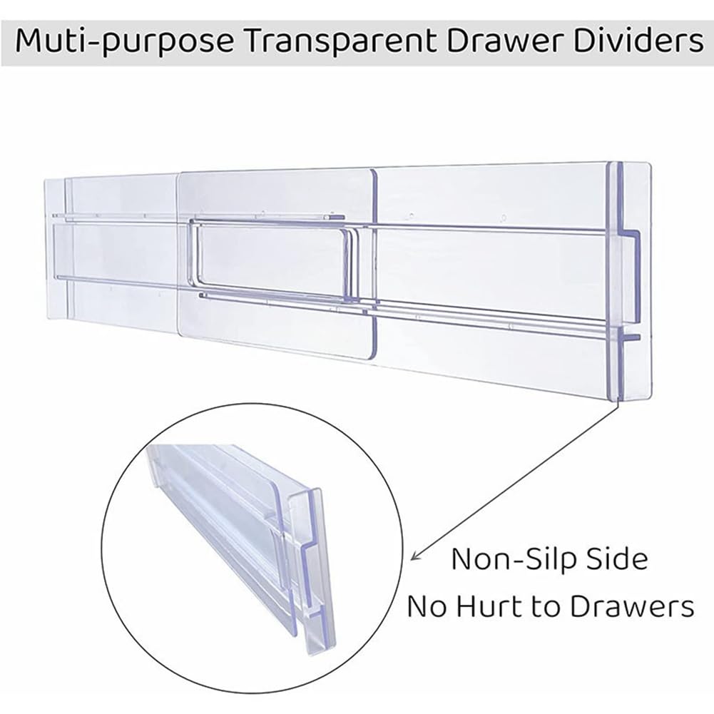 8 pezzi Organizzatore divisori per cassetti regolabile stoccaggio organizer per vestiti cassetti separatori organizer per cassetti da cucina