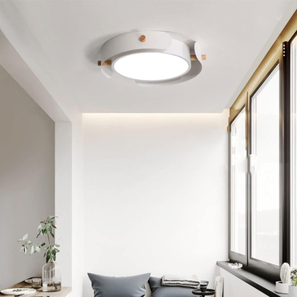 Energy-Saving Led Ceiling Lamp Stepless Dimming Led Ceiling Light with Remote Simple Flat Light Light Color Changeable Decorative Lighting Fixtures for Living Room and Bedroom/Brown/40Cm