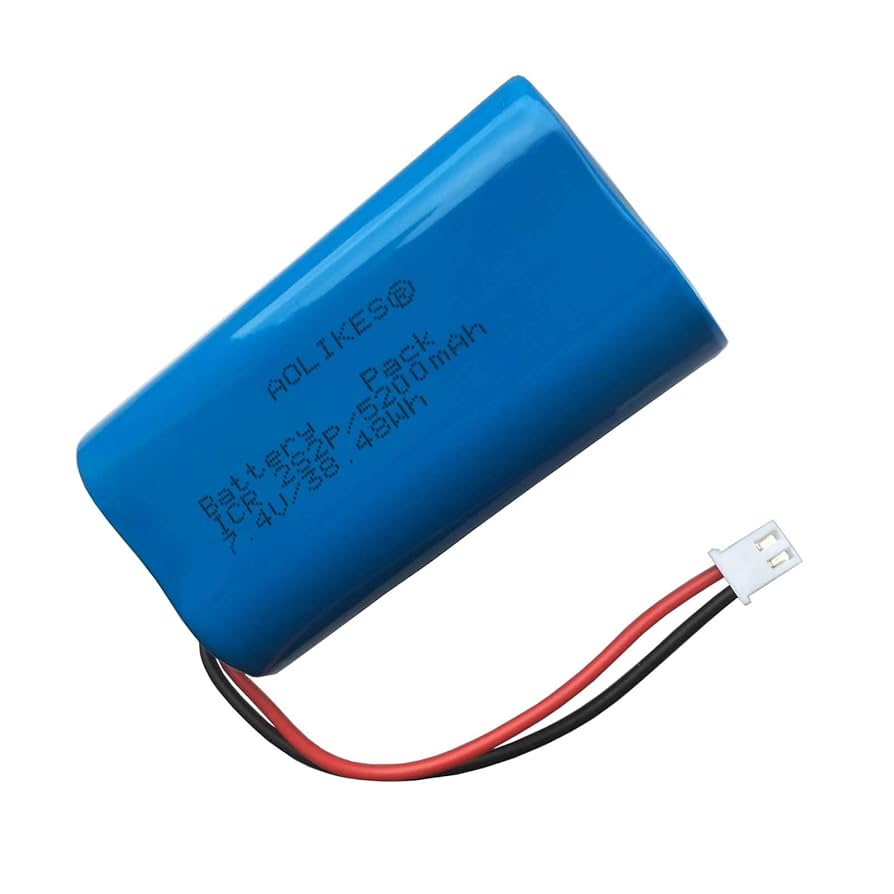 Amazon.com: AOLIKES 7.4V Lithium-ion Battery Pack 5200mAh