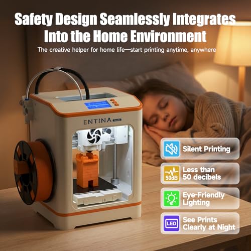 Entina Tina2C Mini 3D Printer for Kids & Beginners – Fully Assembled, Ready in 8 Minutes, App & WiFi Control, 1500+ Models, 20+ DIY Modules, Auto Leveling, High Precision for Home & STEM Learning by Entina - Image 6
