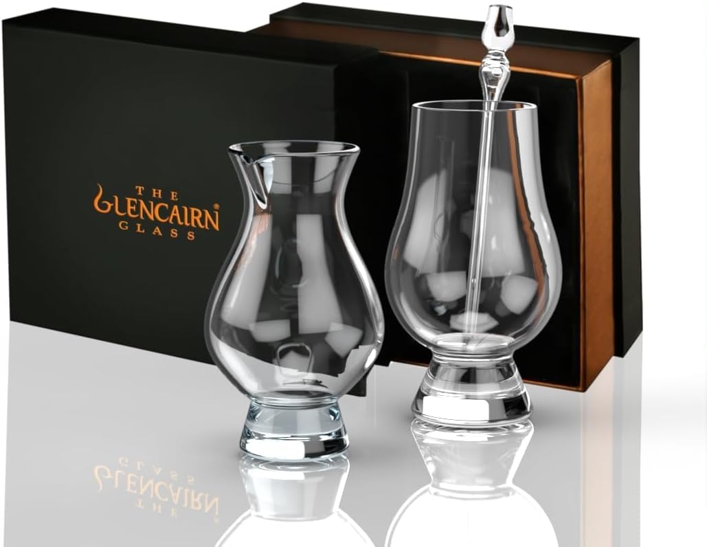GLENCAIRN Vaso de whisky con jarra de agua y cuentagotas