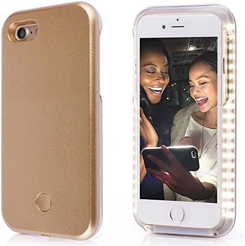 iPhone 6 Plus/6S Plus Selfie Phone Case,LNtech Rechargeable LED Light Up Flash Lighting Selfie Case Illuminated Cover (Gold, iPhone6 Plus/6S Plus)