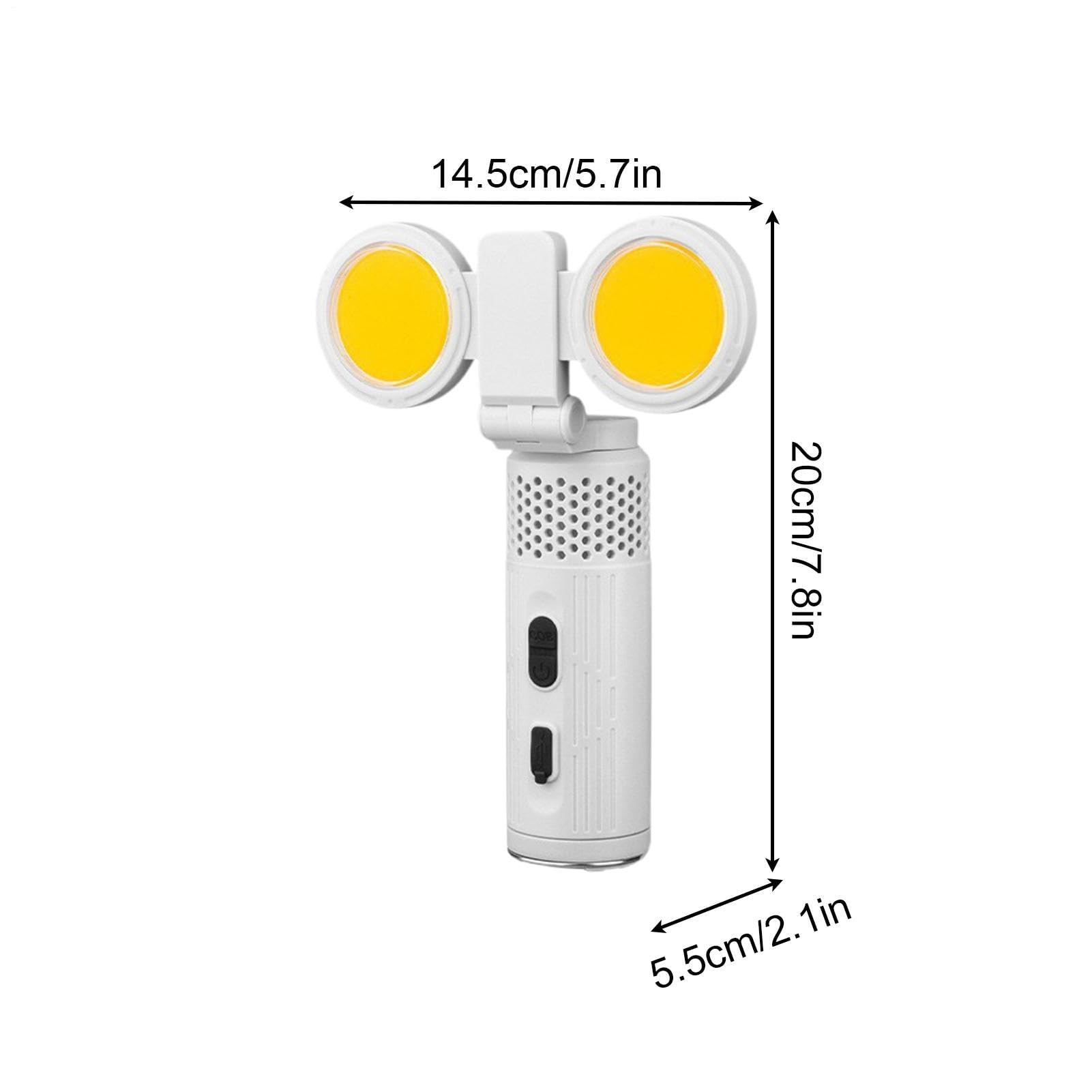 Lampy Kempingowe Zewnętrzne Magnetyczne Latarki Do Czytania | Ładowalna Lampka Kempingowa Składana pod Kątem 90 Stopni Do Czytania, Na Podwórko, Do Klasy, Na Płot, Do Namiotu, Do Domu,