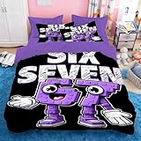 Sepustas Kids Meme 67 Bettwäsche-Sets Italian Brainrot Six Seven 6 7 Kinder Bettbezug aus Mikrofaser,superweich 135 x 200 cm 2 Kissenbezüge (80 x 80 cm) mit Reißverschluss 42
