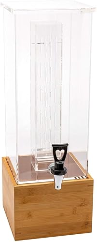 Vista 6 de Restaurantware Bev Tek - Dispensador de bebidas de 2 galones, 1 dispensador de bebidas cuadrado para fiestas, base geográfica transparente