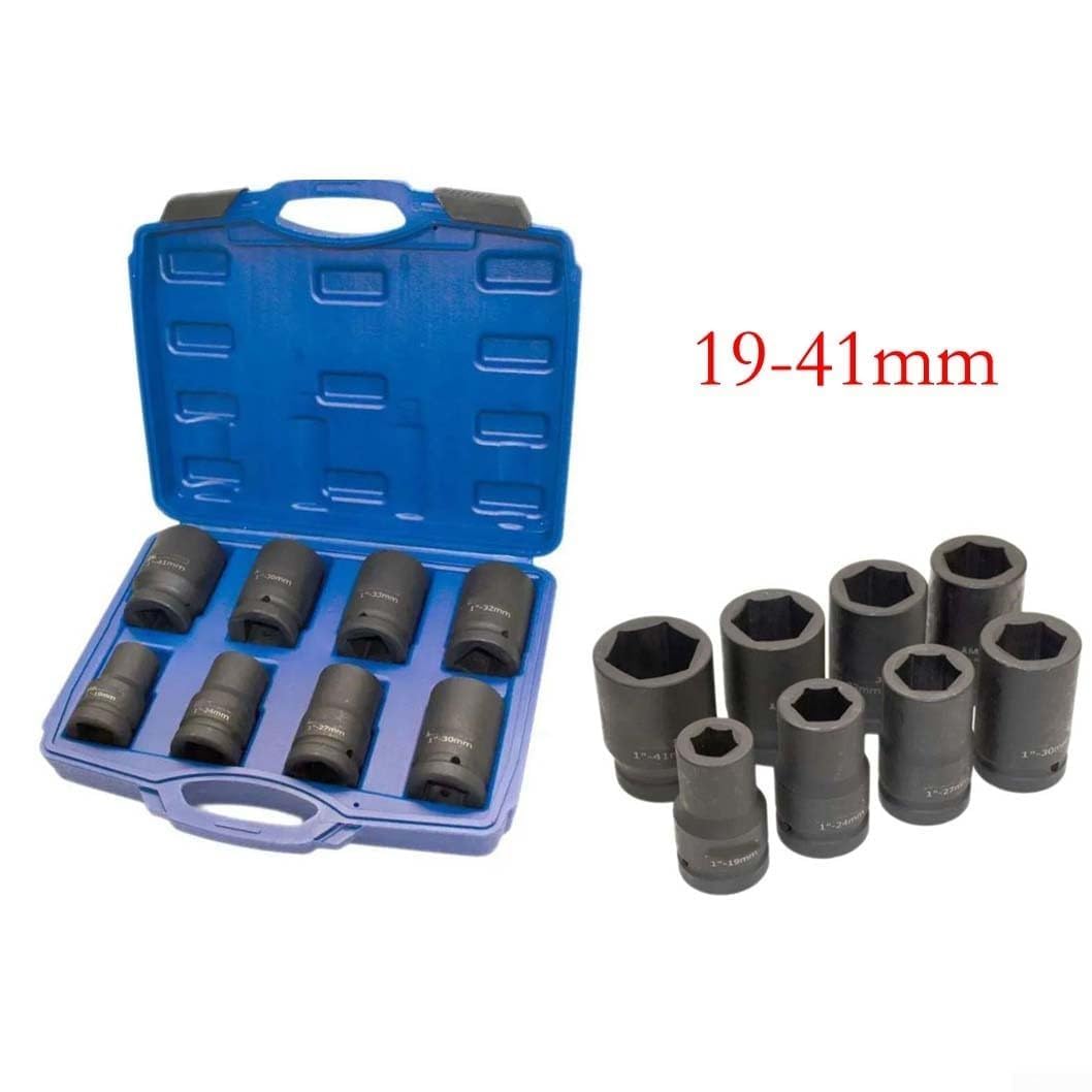 Set di 8 bussole protettive per ruote da 19-41 mm a parete sottile per bussole a impatto per cerchi in lega, kit di strumenti per la rimozione di dadi e capocorda in plastica non si rovinano, con
