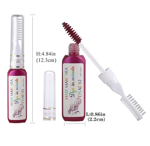 Miniatura 3 de Rímel temporal para el cabello, lavable, tinte para el cabello, no tóxico, tinte instantáneo para tiza, para niñas y mujeres (gris plateado)