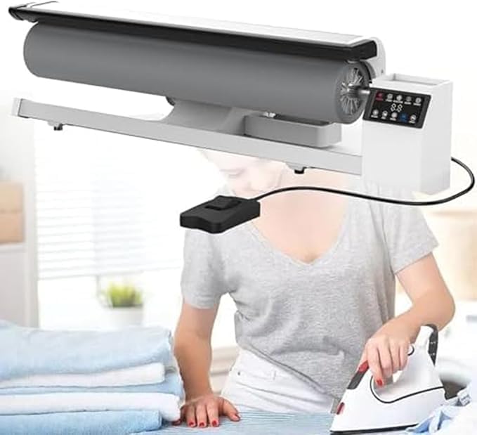 Macchina da Stiro a Rullo Professionale con vaporiera Rotante Digitale - Alta efficienza per bucato e Cura dei Tessuti per Risultati impeccabili