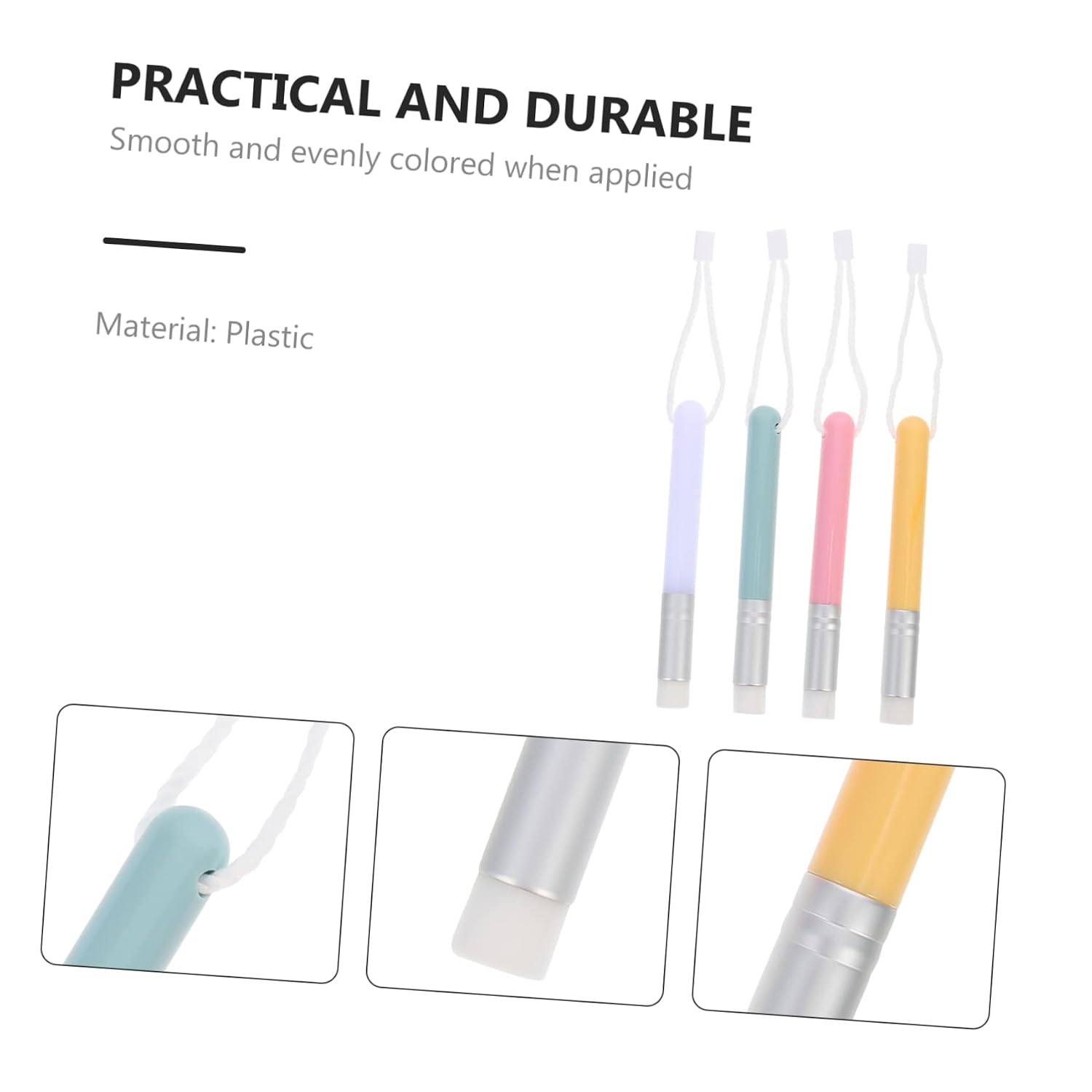 KALLORY 16pcs Miniature Ink Blending Brushes for Template Marking Lightweight Paint Brushes for Crafting Easy to Clean for Card Making and Projects