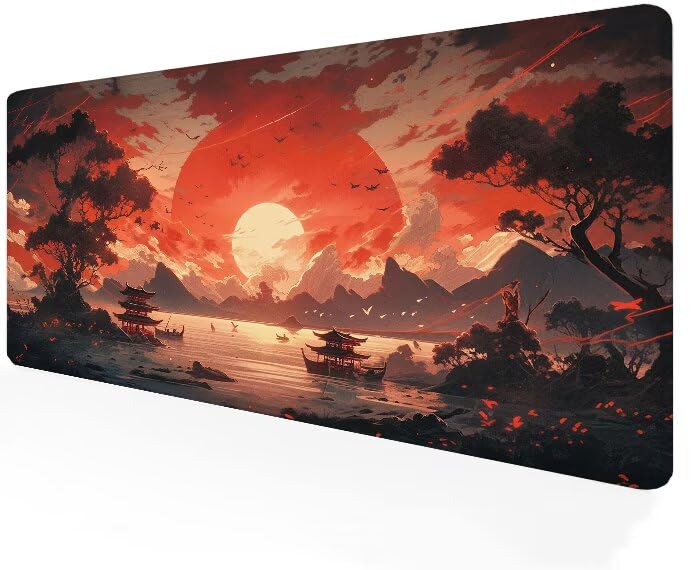 Tapis de souris XXL 700x400mm arbre rouge G1-129 pour bureau