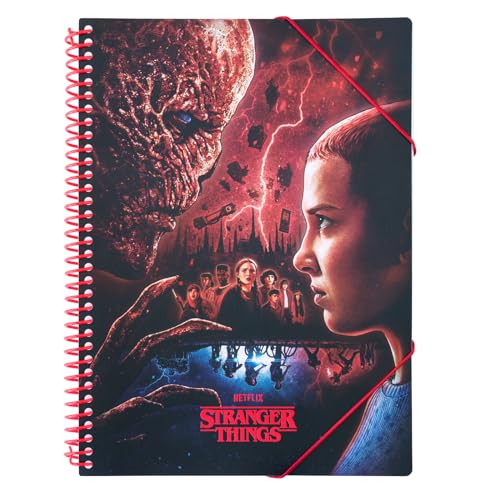Carpeta fundas plastico A4 Stranger Things - Carpeta fundas plastico duro transparente (30 fundas) - Carpeta clasificadora A4 | Carpetas archivadoras, Material escolar y papeleria