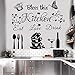 Kitchen Quote Wall Stickers Kitchen Wall Decor Kitchen Wall Decals Dining Room Wall Quotes Bless this Kitchen Vinyl DIY Art Peel and Stick Wall Art Kitchen Wall Decor for Home Office School Coffee Shop