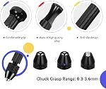 10PCS Pin Vise Hand Drill Set High Speed Steel Micro Drill Bits for Jewelry Making Craft Art Resin Wood