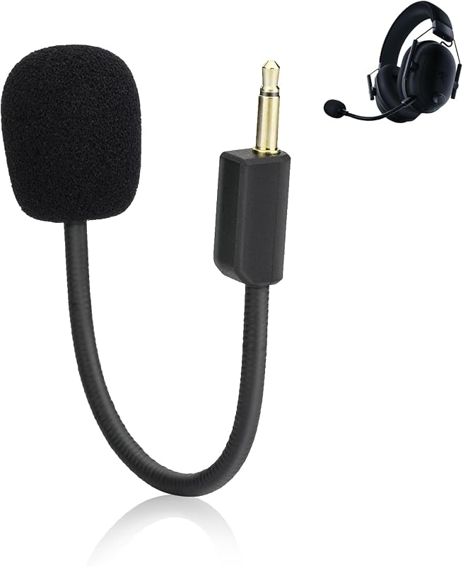 Detachable Boom Microphone for Razer BlackShark V2 Series, 3.5mm Replacement Mic Compatible with PS5, Switch, Xbox Series X|S, PC, and More