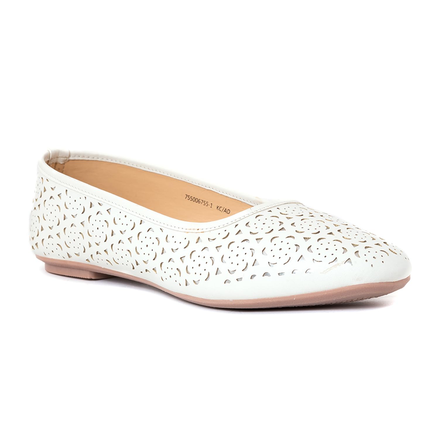 Khadims Cleo White Ballerina Casual Shoe for Women (7550061) (B0CLRL9DNR) Amazon Price History, Amazon Price Tracker