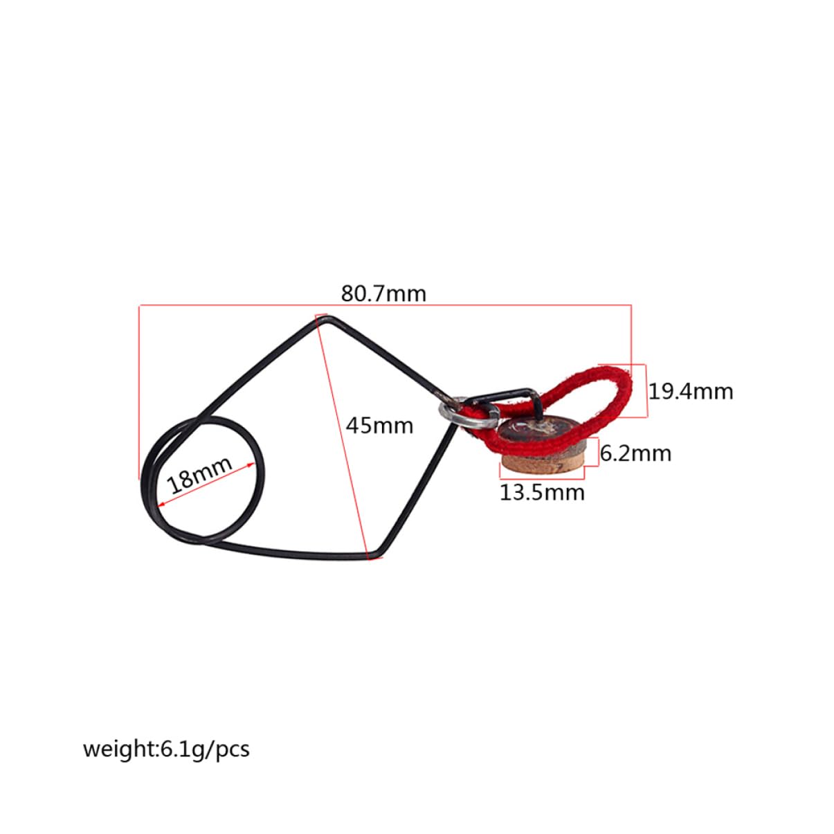 GOOHOCHY Flute Cleaning Tool for Flute-players Button Key Pad Indentation Clip Cf01