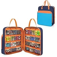 CURMIO Spielzeugauto Aufbewahrung Tasche Kompatibel mit Hot Wheels (bis zu 99 Stück), Tragetasche für 1:64 Maßstab Spielzeugautos, Matchbox Autos, Mini-Spielzeuge (Nur Tasche)