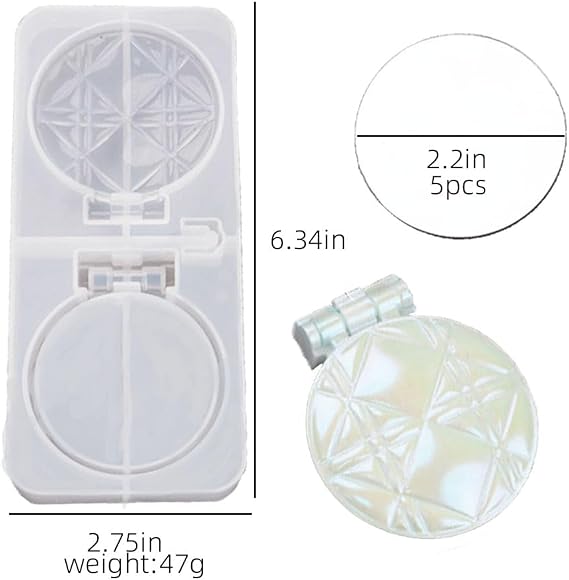 Square Silicone Resin Mold with Lid, Epoxy Casting Box Jar Mold for Jewelry Pendant Necklace Storage 3D DIY Handmade Home Decor Crafts