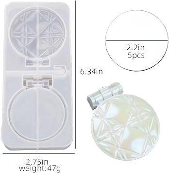 Square Silicone Resin Mold with Lid, Epoxy Casting Box Jar Mold for Jewelry Pendant Necklace Storage 3D DIY Handmade Home Decor Crafts