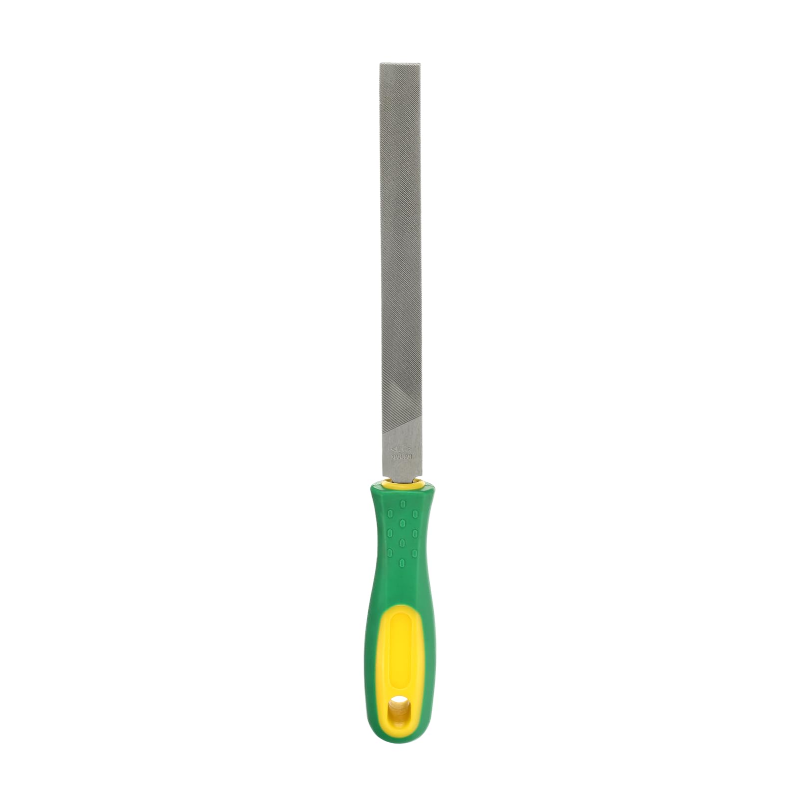 sourcing map Flat Medium Cut File 8" Double Cut Teeth High Carbon Steel Hand Rasp File with Plastic Handle for Metal Wood Deburring Removing