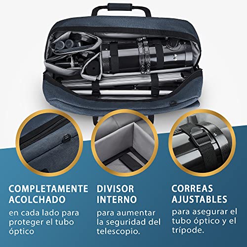 Funda para telescopio Celestron acolchada y repelente al agua de 76x29x25 cm con correa ajustable 3