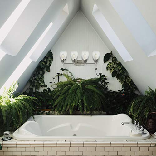 Image of Generation Lighting 4414504-962 Belton Four - Light Wall /Bath Vanity Style Fixture, Brushed Nickel