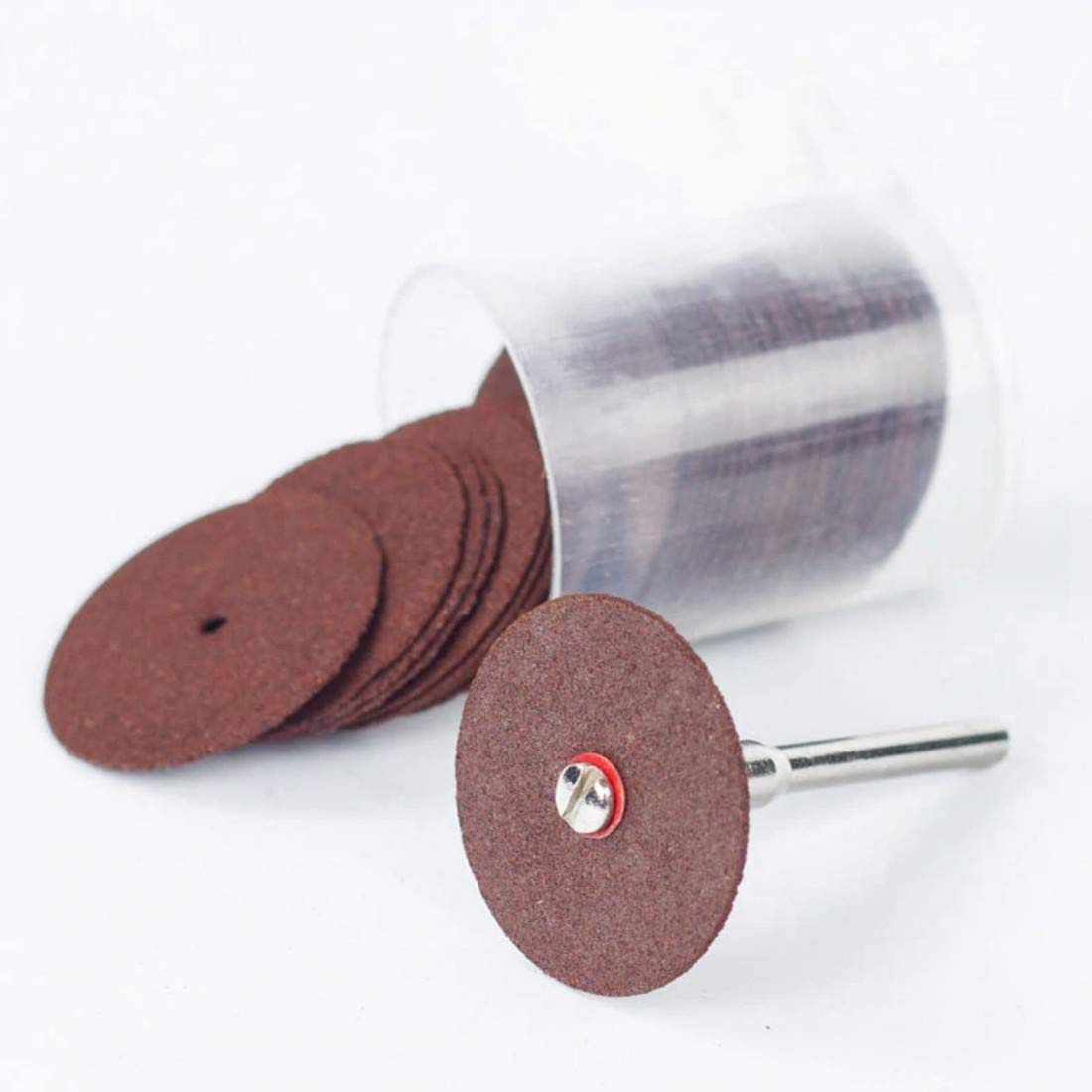 DIY Crafts Pack 36 Pcs, Red Colour, Cut-Off Wheels Thick, Cutting Wheel Cut Off Discs Coated Rotary Tools with Mandrel for Dremel (Pack 36 Pcs, Red Colour) 4