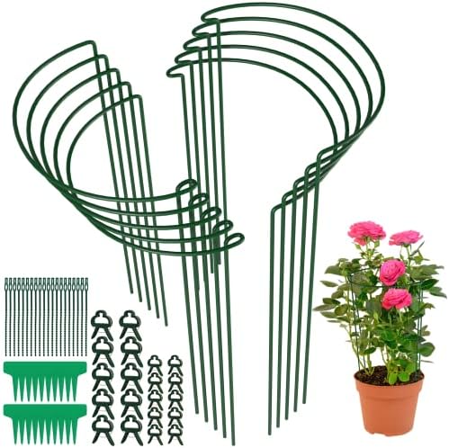 10 Stück Pflanzenstütze Rund für Pfingstrosen, 25 x 40cm Pflanzenhalter