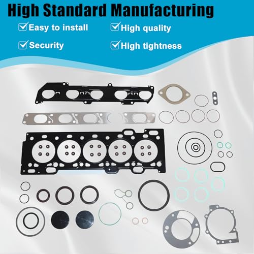 Image of GXARTS Engine Cylinder Head Gasket Set HS54547 HGS4504 Kit Compatible with Volvo C30 C70 S40 S60 V50 V60 2.5L 2004 2005 2006 2007 2008 2009 2010 2011-2015 Replace# B5254T12 B5254T7 B5254T5 B5254T3