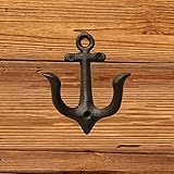 EAEDMY Vintage Retro Cast Iron Nautical Anchor Hook, Anchor Towel Coat Hooks Key...