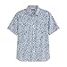 Van Heusen Everyday Defense Folsen Bold Leaf Short Sleeve Shirt, Ashley Blue, M