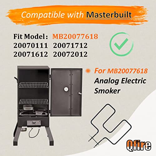 1800W Smoker Heating Element Compatible With Masterbuilt Mb20077618 Analog Electric Smoker,Mb 20077618 Element Replacement Parts #TOP3