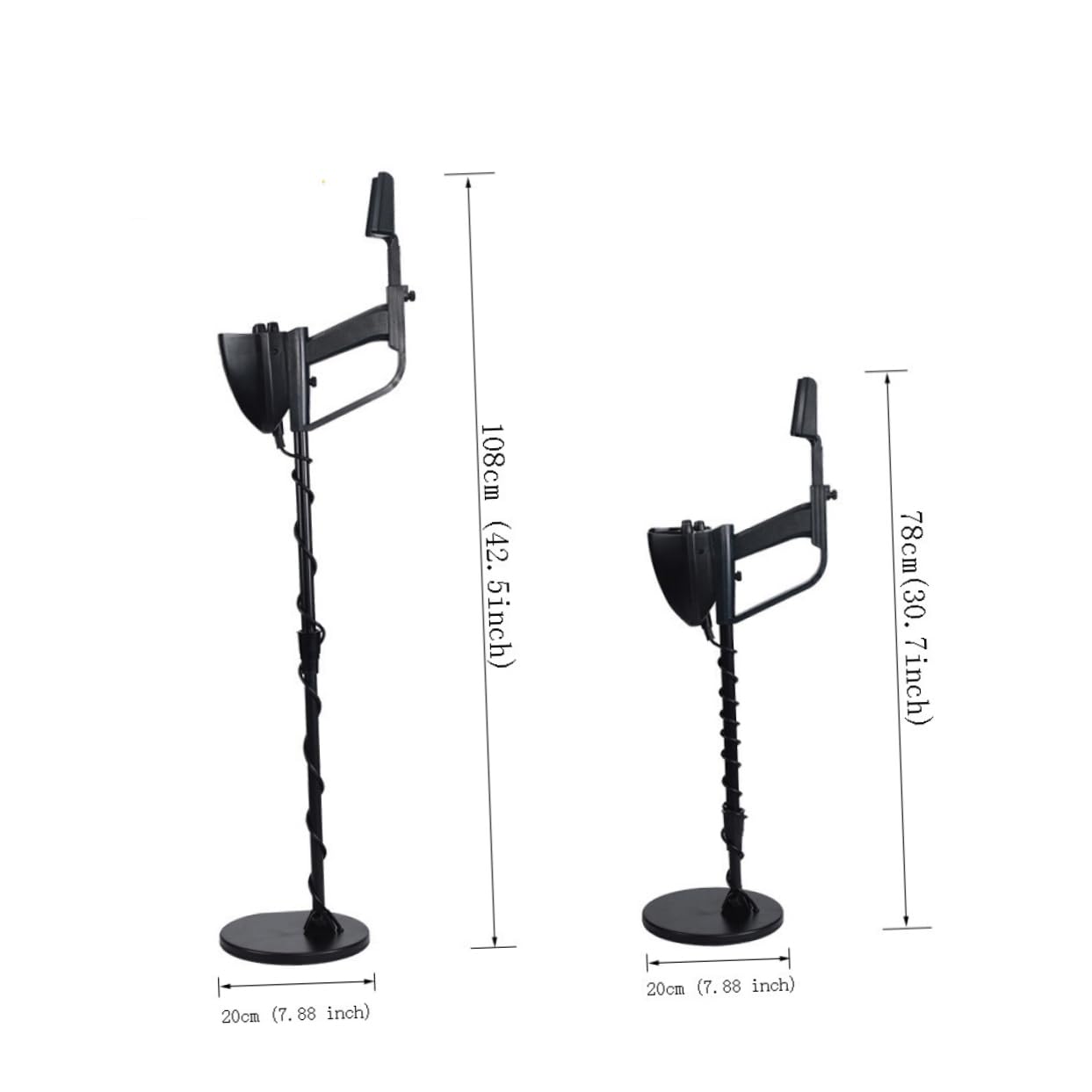 KONTONTY 1Pc Gtxpro Metal Detector Probe Disc Dual Operation Modes for Detection Suitable for Shallow Water Use Black
